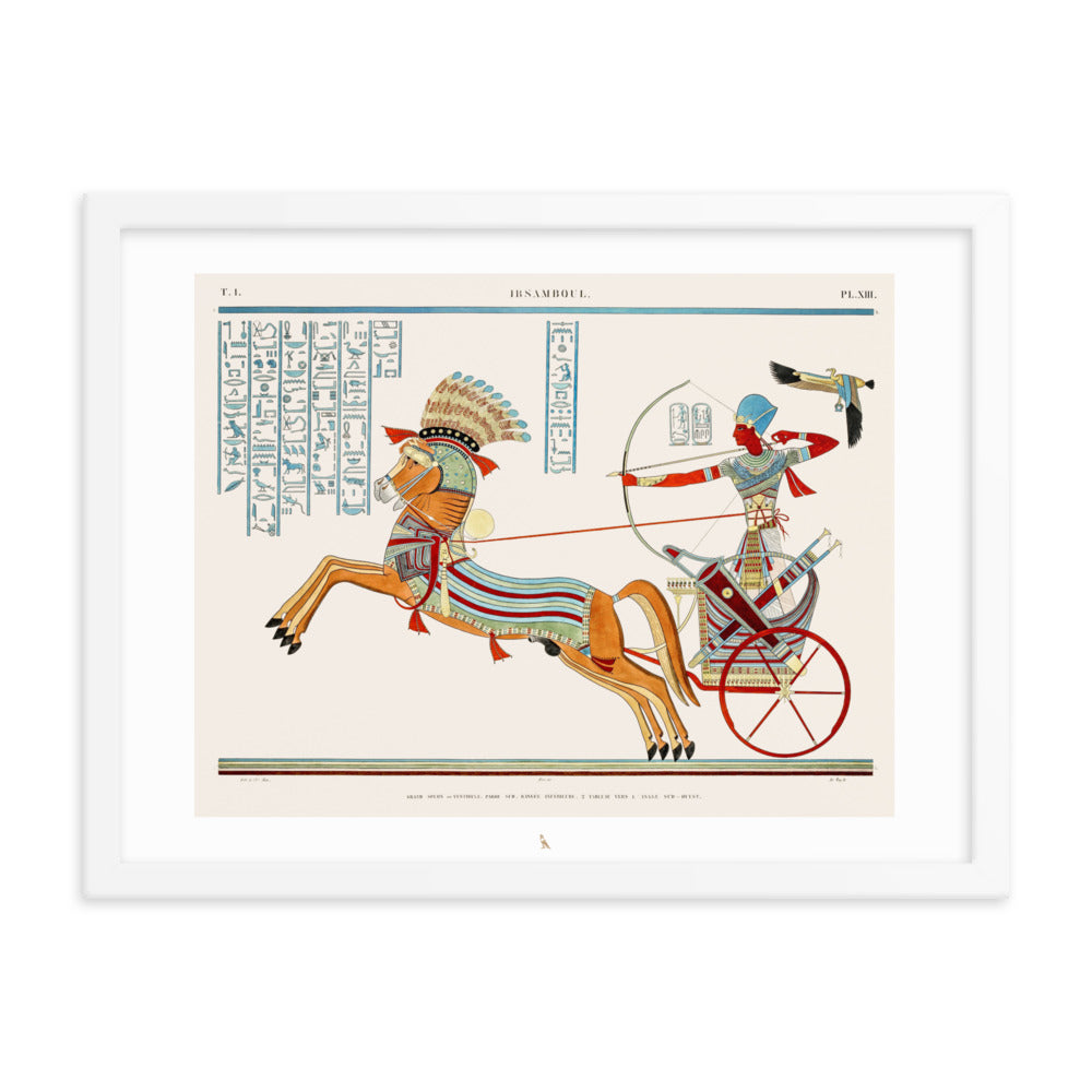 'South Wall of the Great Temple at Abu Simbel' | 24" x 18" Wood Framed Poster