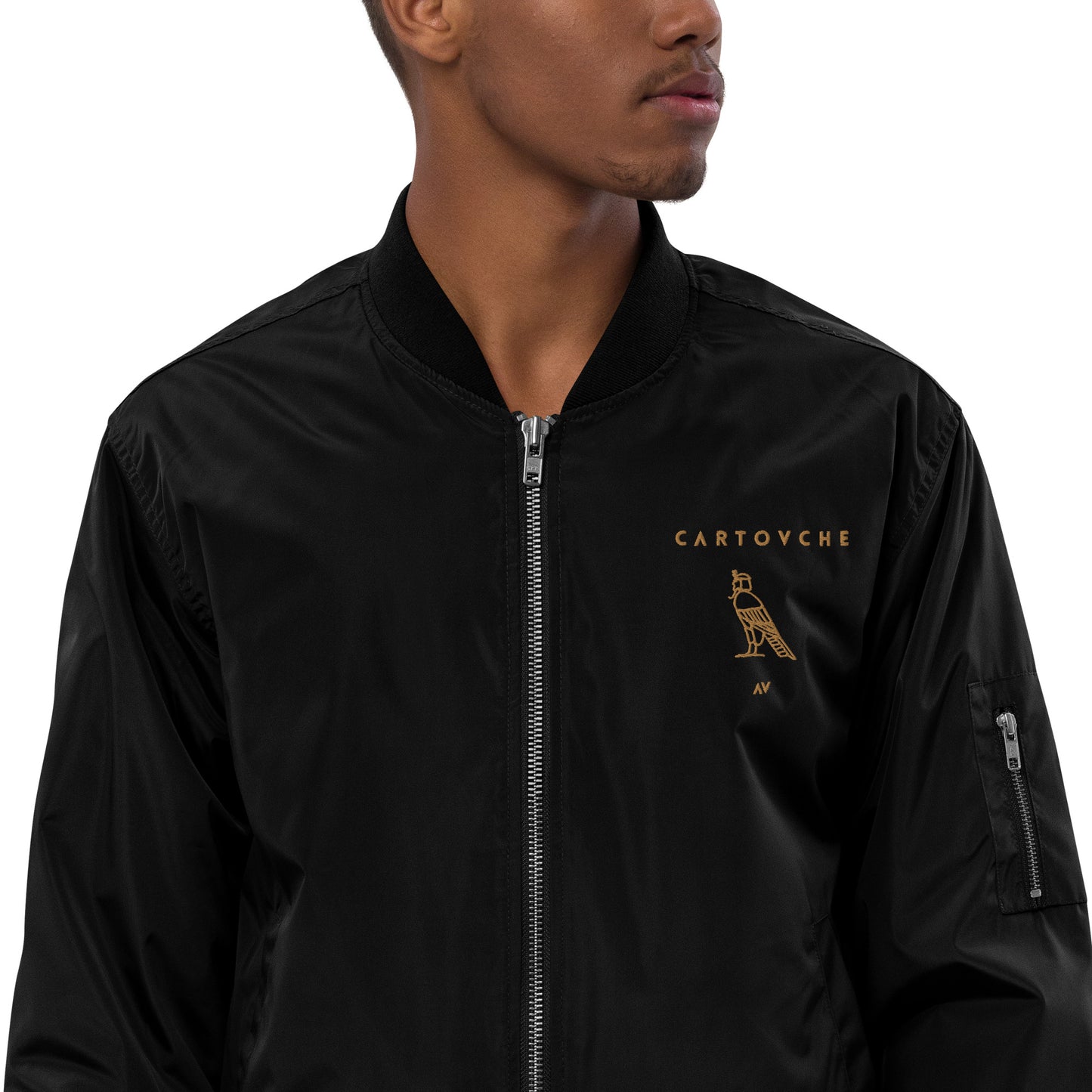 Cartovche Men's Embroidered Bomber Jacket