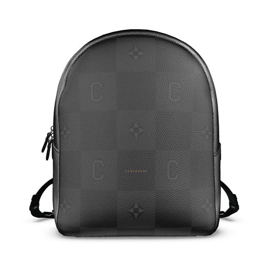 Nappa Leather Backpack - Black & Grey Monogram
