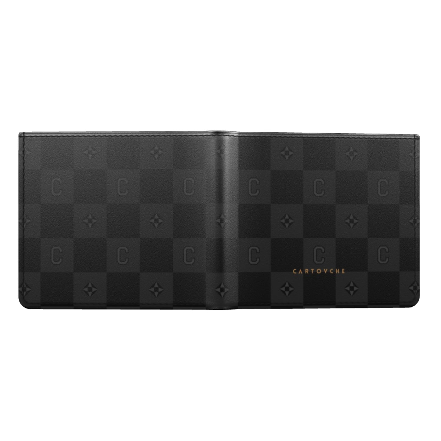 Men's Nappa Leather Wallet (Black & Grey Monogram)