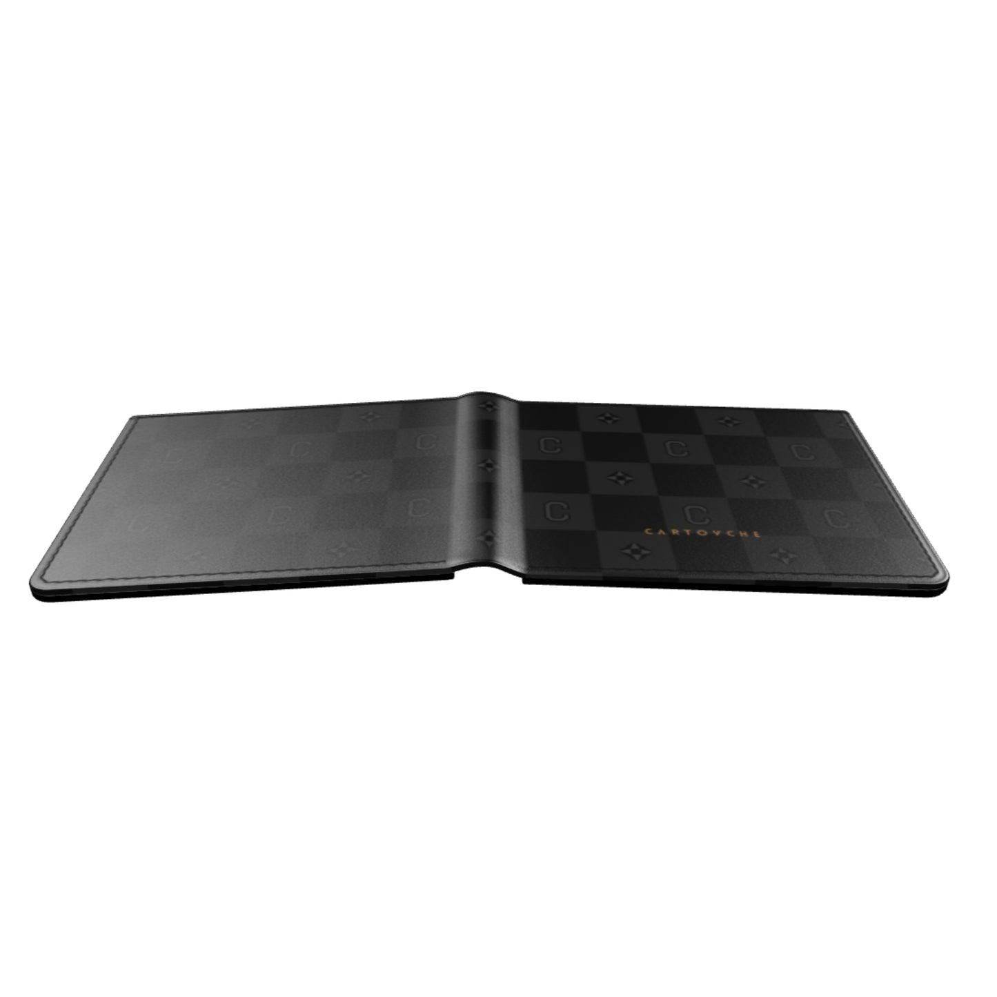 Men's Nappa Leather Wallet (Black & Grey Monogram)