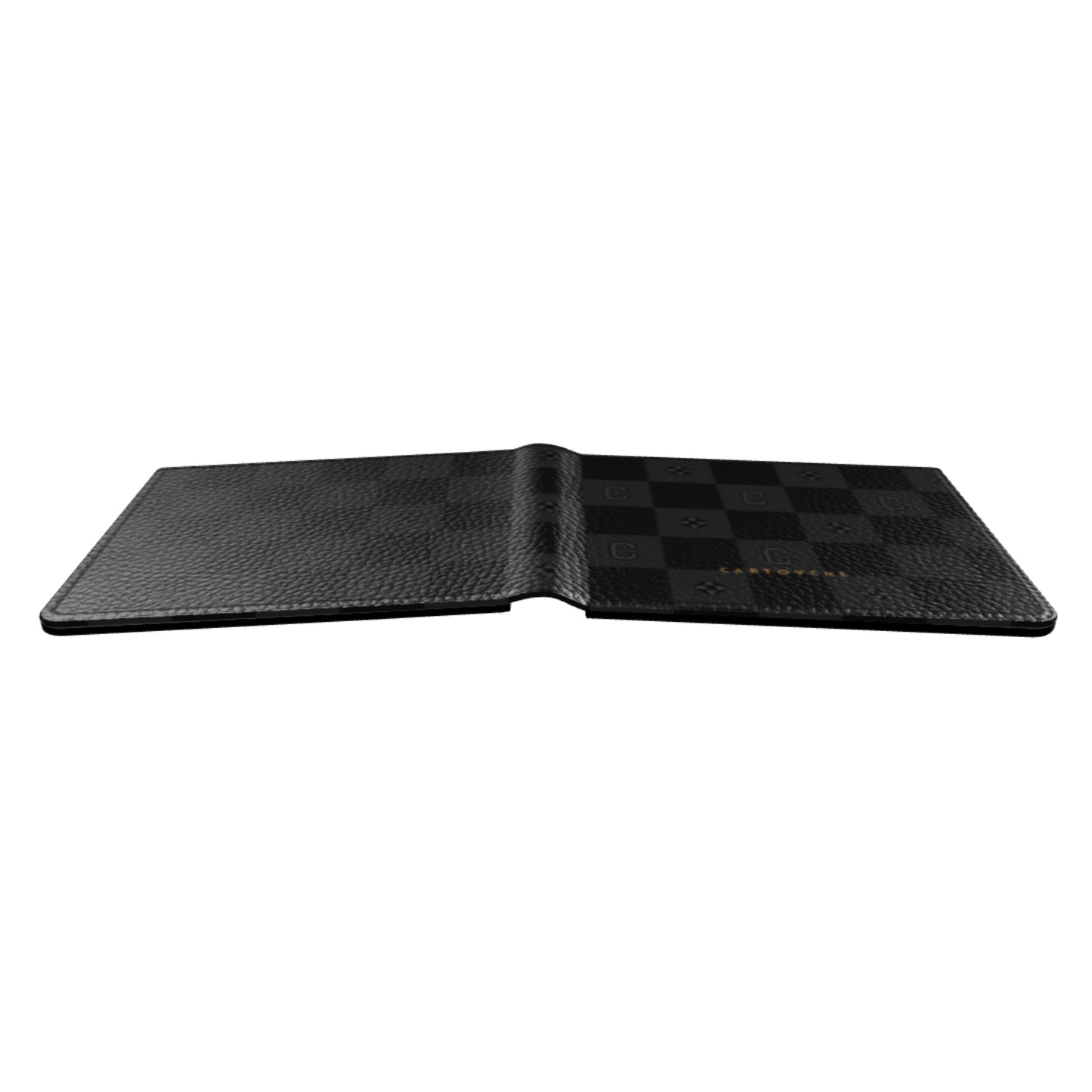 Men's Nappa Leather Wallet (Black & Grey Monogram)