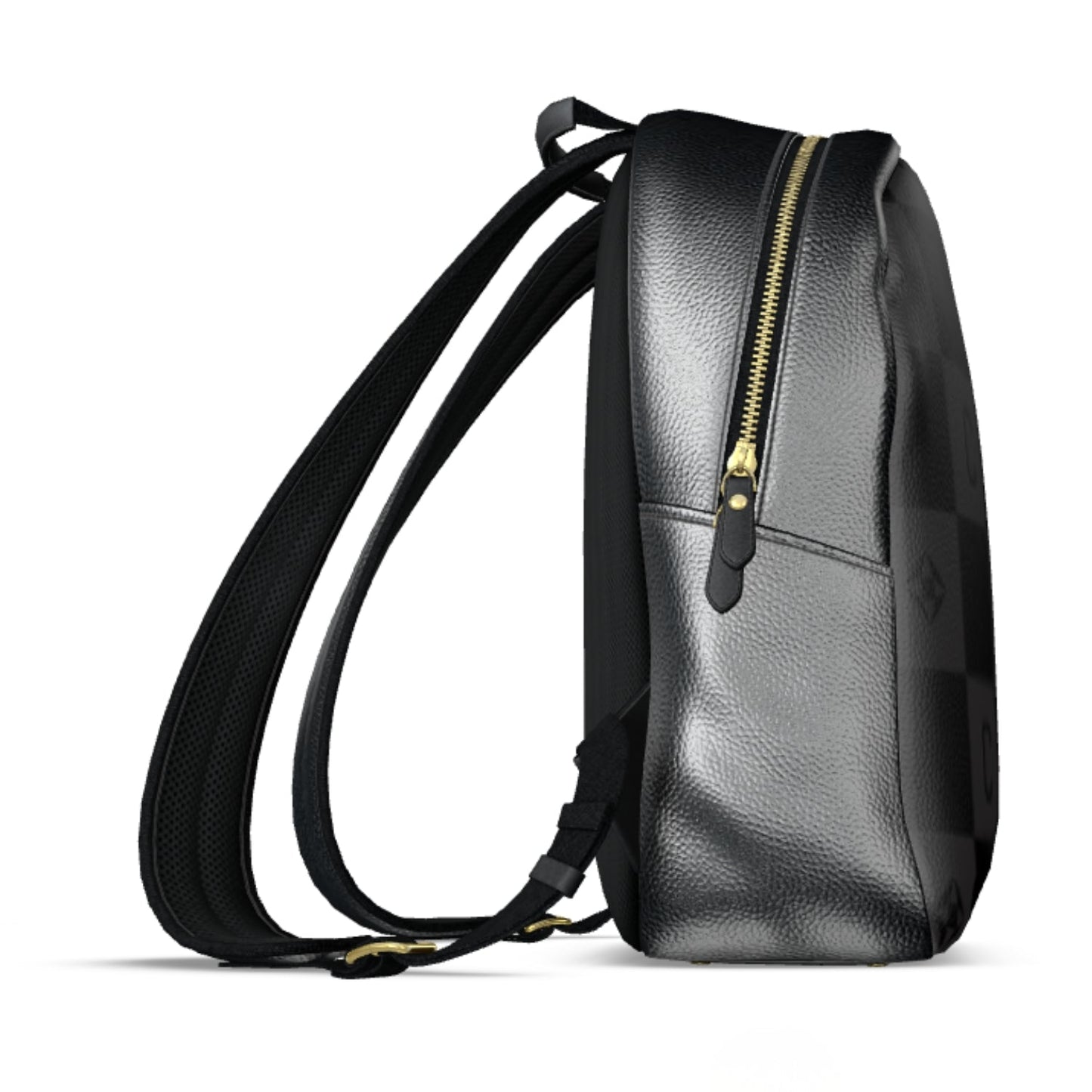Nappa Leather Backpack - Black & Grey Monogram