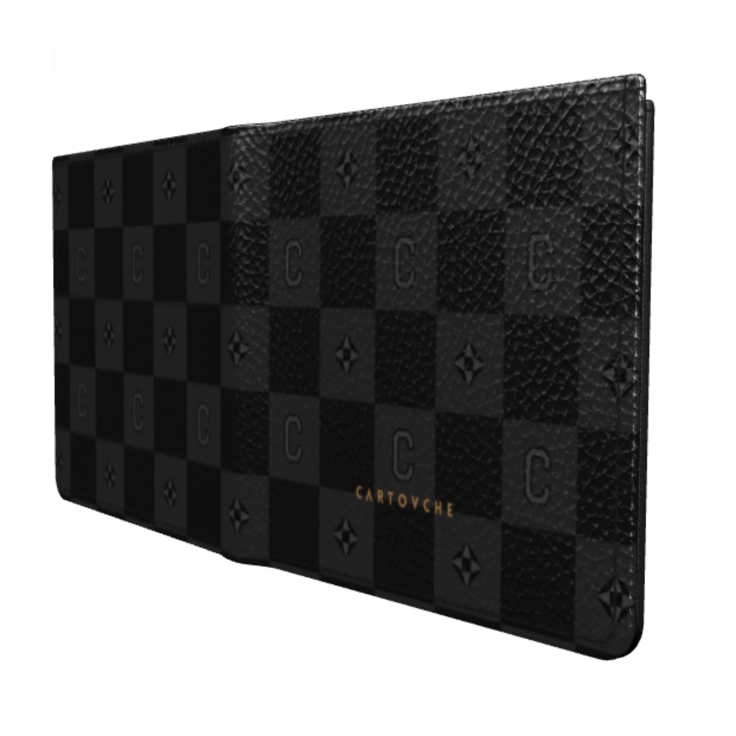 Men's Nappa Leather Wallet (Black & Grey Monogram)
