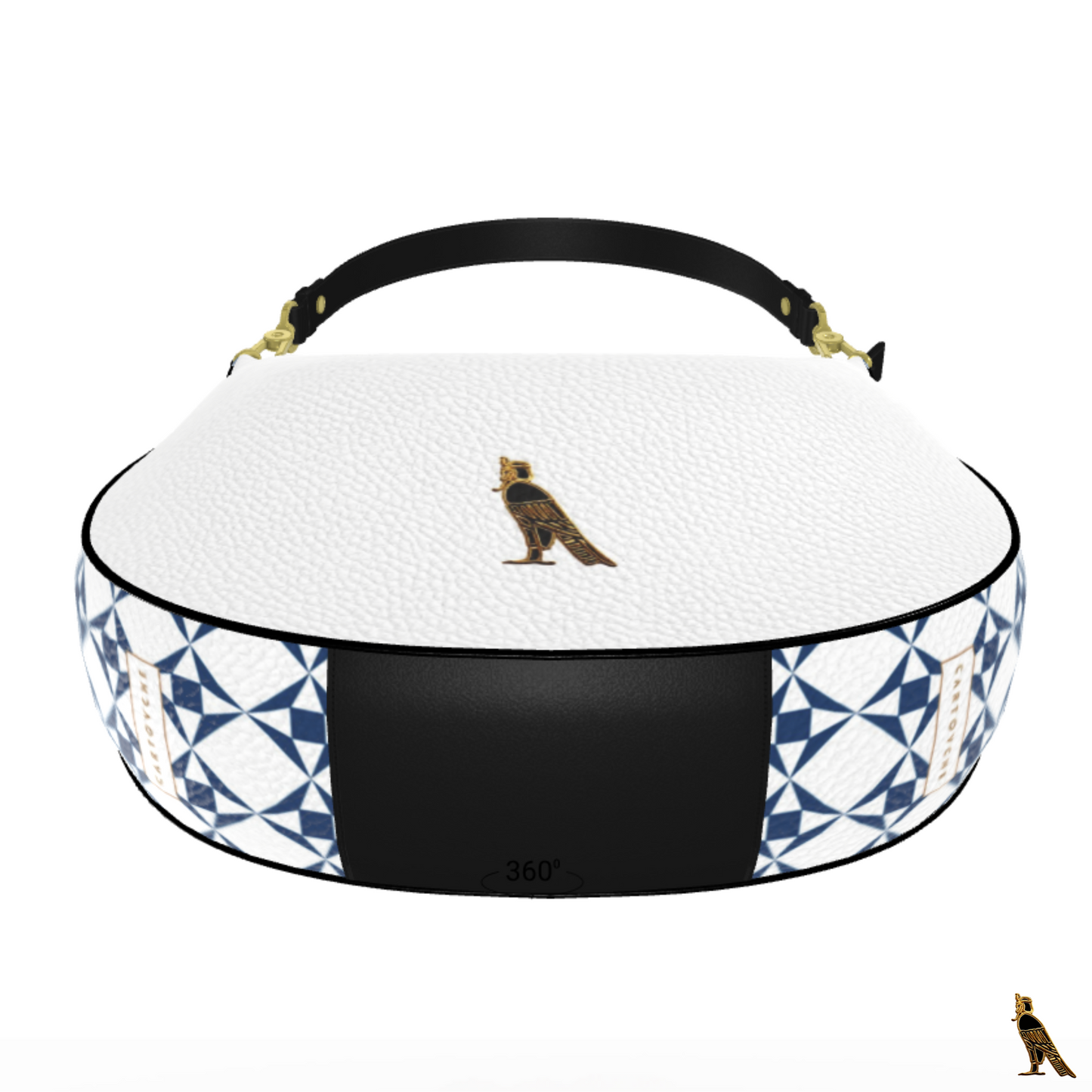 Curve Hobo Bag - White (Horus Logo)