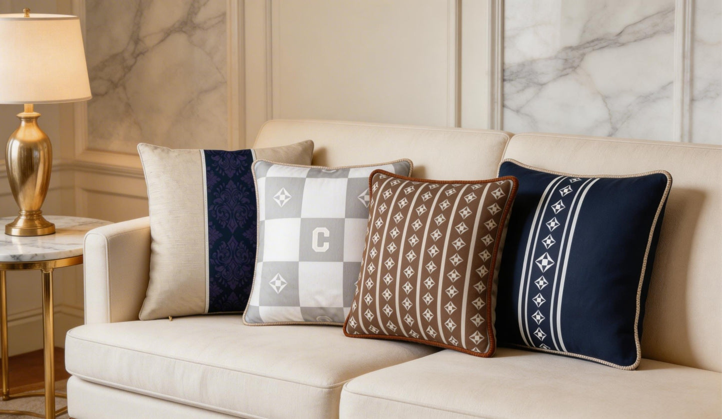 Milano Linea Cushion (Silk & Linen)