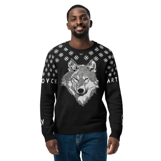 Men's Knitted Crew Neck Sweater | The Wolf