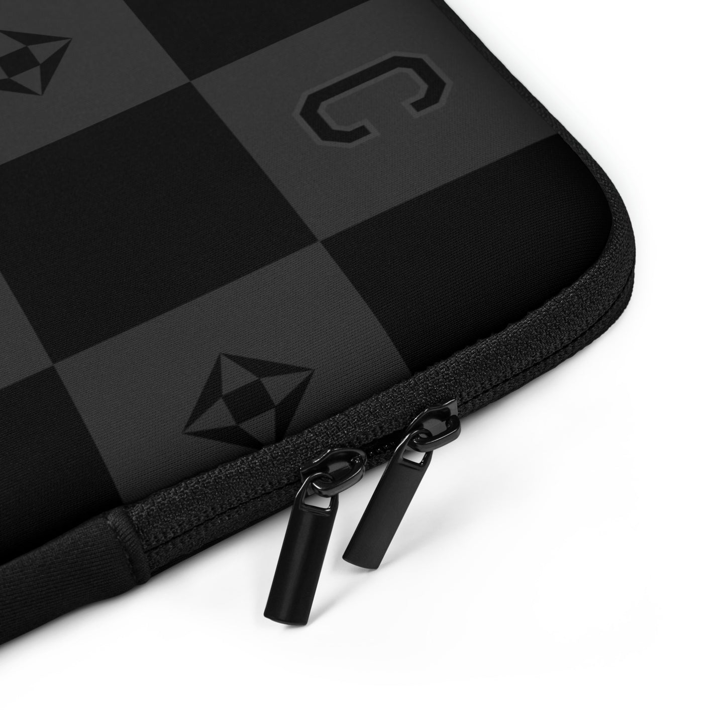 Neoprene Laptop Sleeve | Black & Grey Monogram