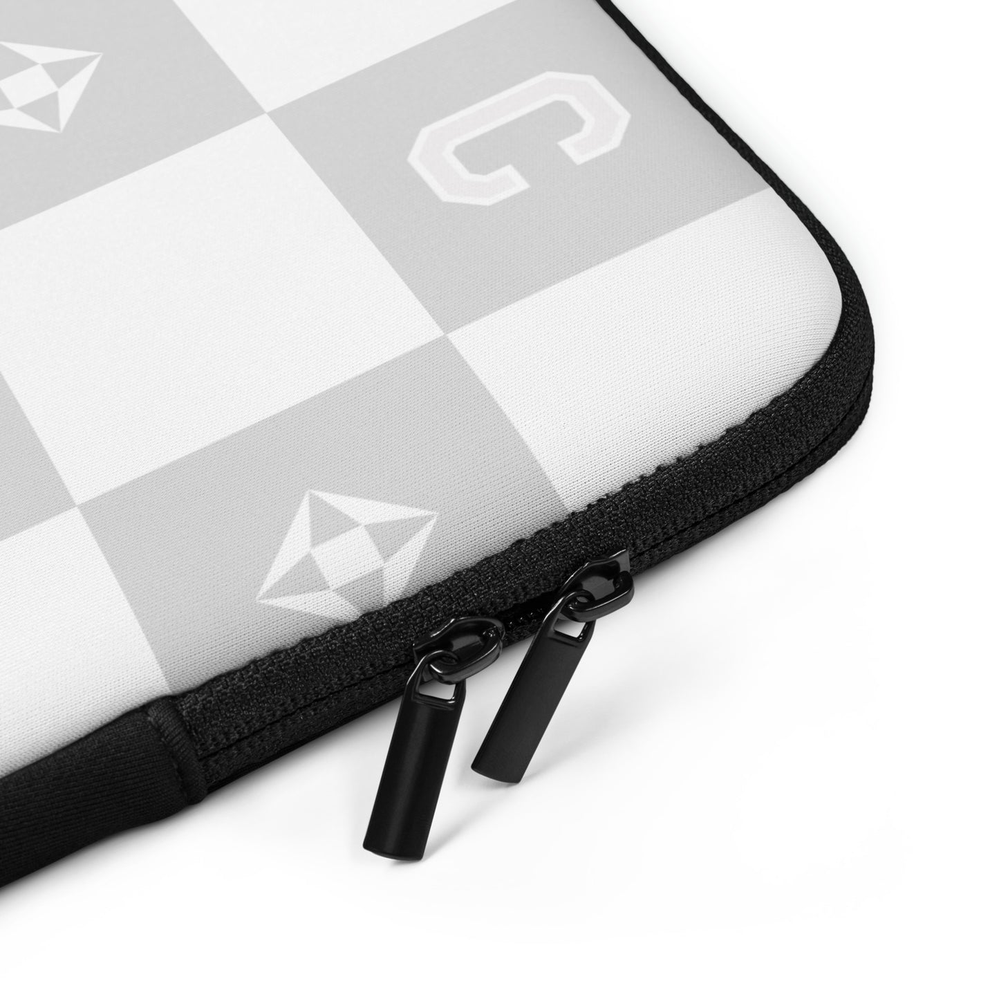 Neoprene Laptop Sleeve | White & Grey Monogram