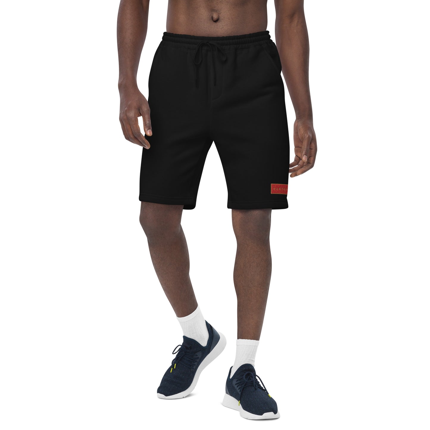 Men's Embroidered Cotton Fleece Shorts (Red Label)
