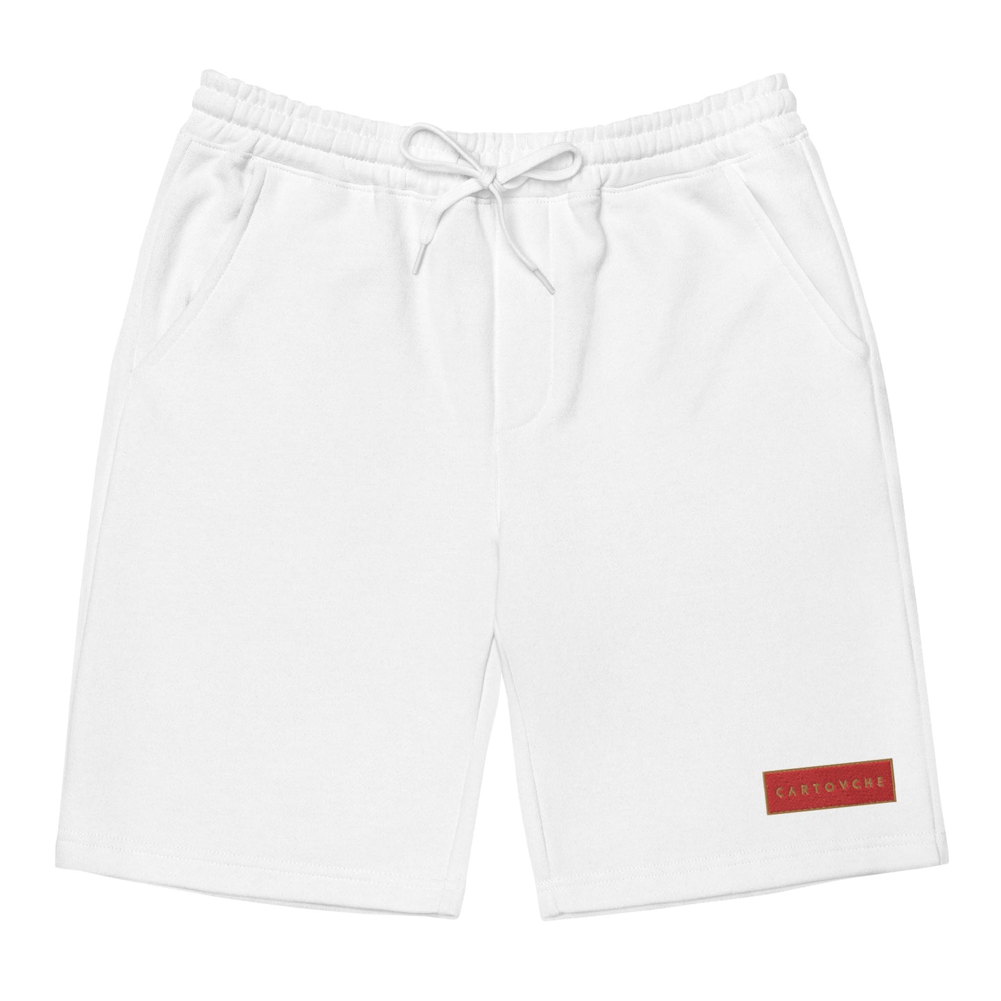 Men's Embroidered Cotton Fleece Shorts (Red Label)