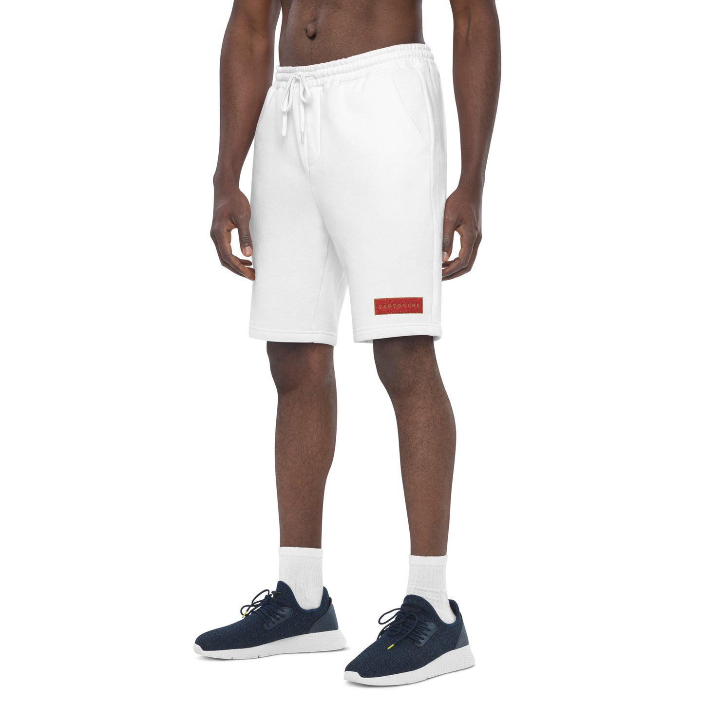 Men's Embroidered Cotton Fleece Shorts (Red Label)